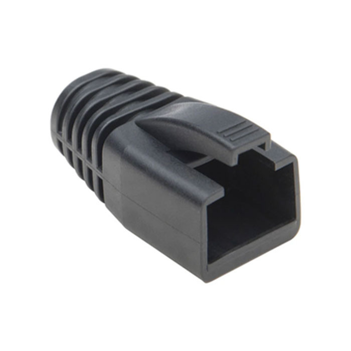 PLATINUM RJ45 Boot, 8.0 mm Max OD, Black - 100pc/Bag.