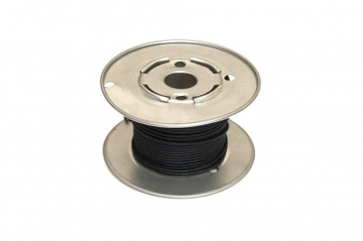 22awg Solid Black Cloth Covered Wire