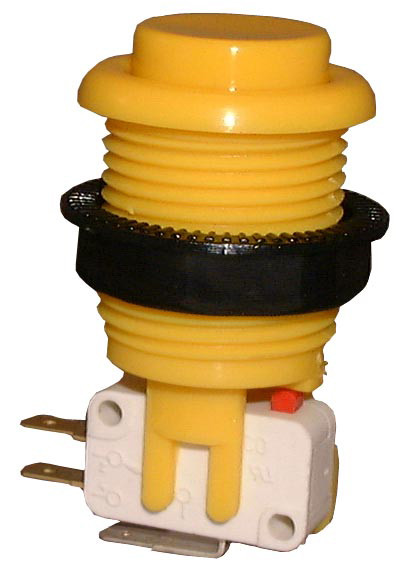 PHILMORE Large Yellow Momentary Pushbutton Switch