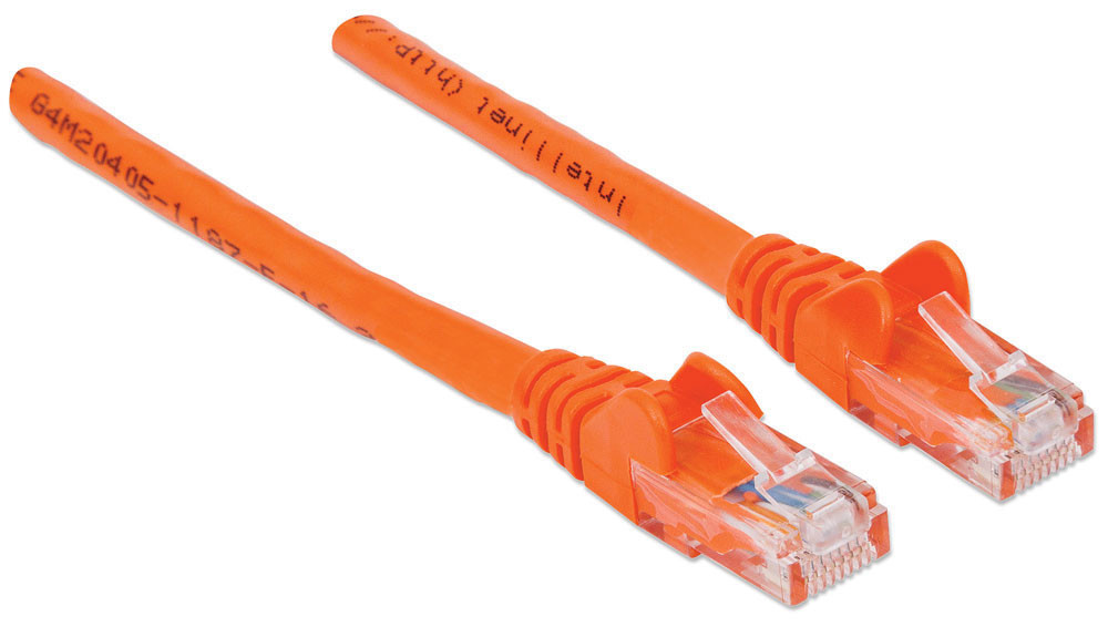 INTELLINET CAT6 Patch Cable 1ft Orange