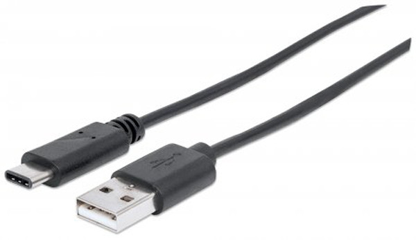 MANHATTAN Hi-Speed USB C Male to USB A Male Cable 3ft