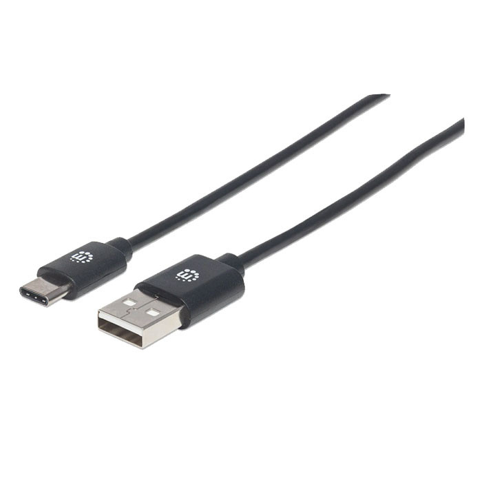 MANHATTAN Hi-Speed USB C Male to USB A Male Cable 6ft