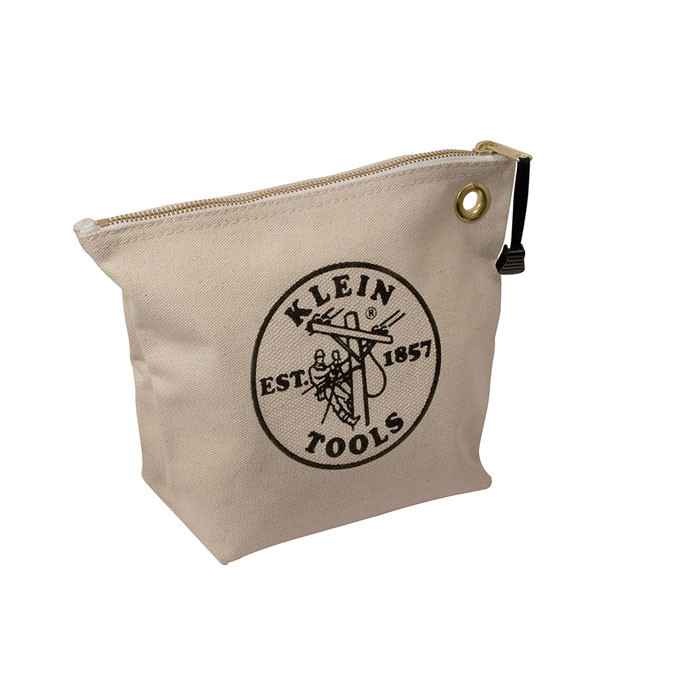 KLEIN Canvas Zipper Bag- Natural