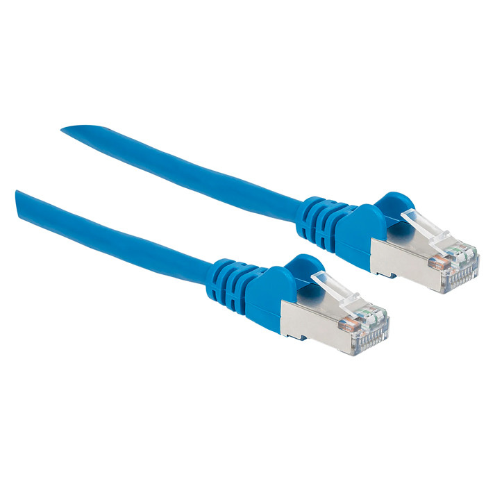 INTELLINET CAT6a S/FTP Patch Cable 14ft Blue