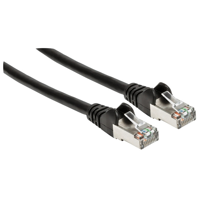 INTELLINET CAT6a S/FTP Patch Cable 7ft Black