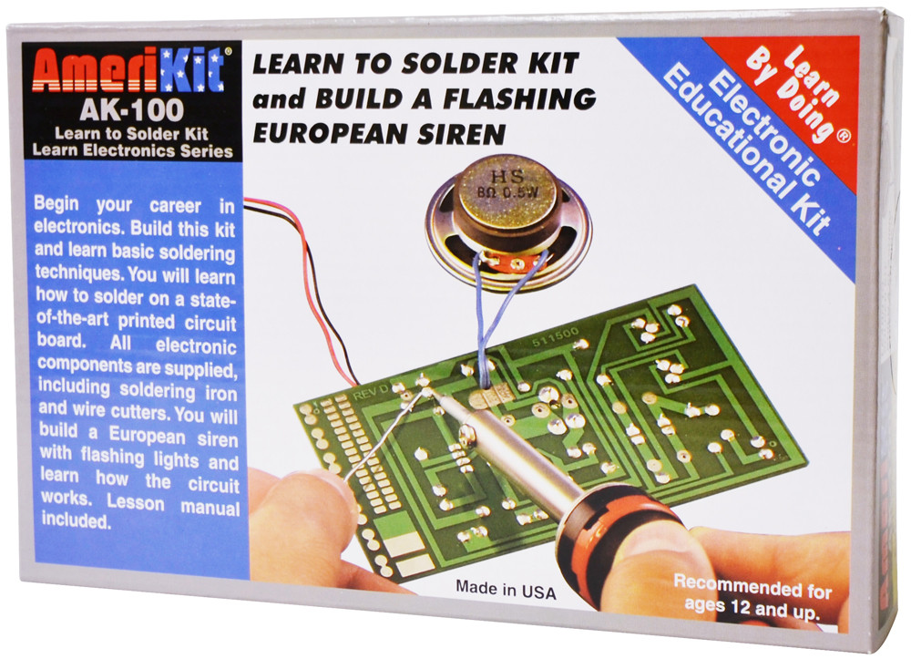 ELENCO Learn to Solder Kit with Soldering Iron & Cutters