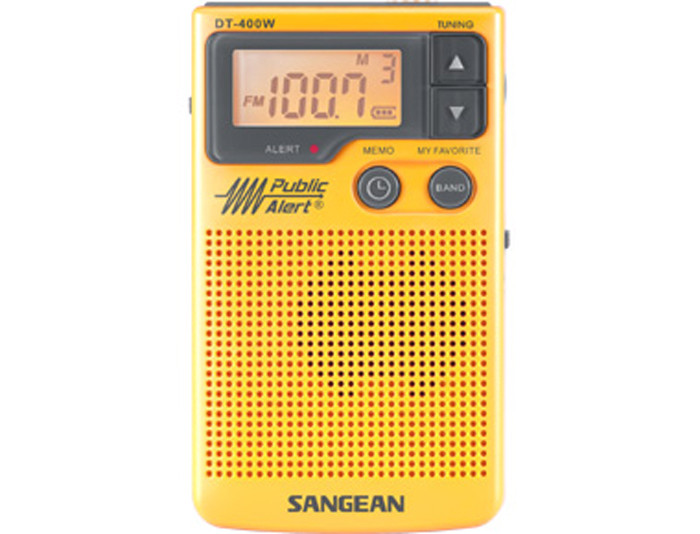 SANGEAN AM/FM Digital Weather Alert Pocket Radio