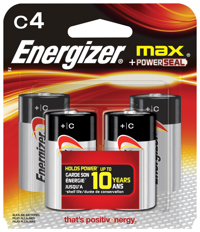 ENERGIZER Alkaline Max C Battery 4pk
