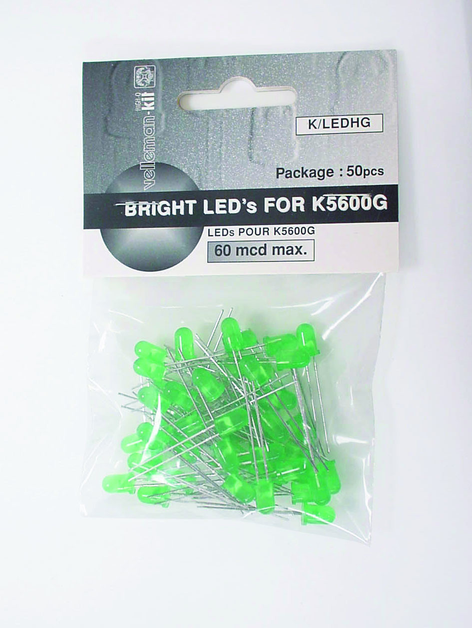 Velleman Green LED's 3mm 50 Pack