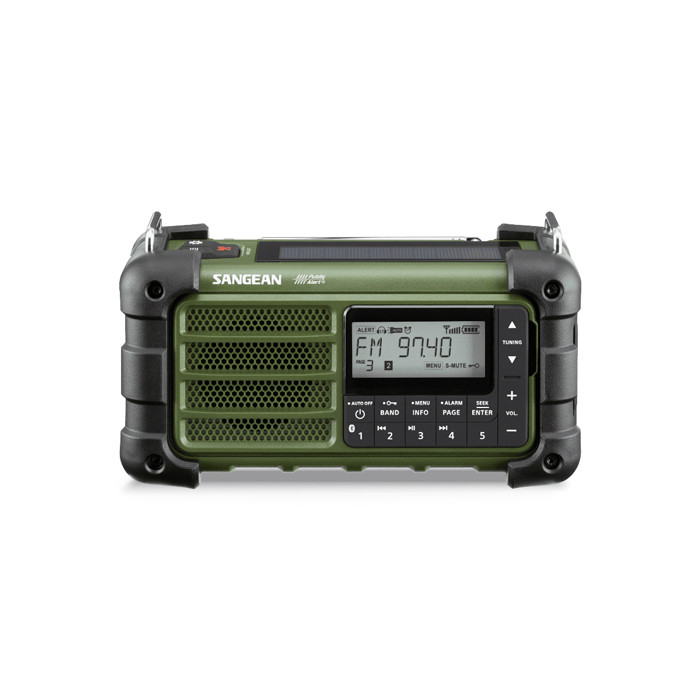 SANGEAN AM/FM Hand Crank Emergency Alert Radio with Bluetooth