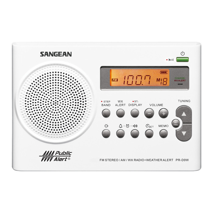 SANGEAN AM / FM Digital / Weather Alert NOAA Rechargeable Portable Radio