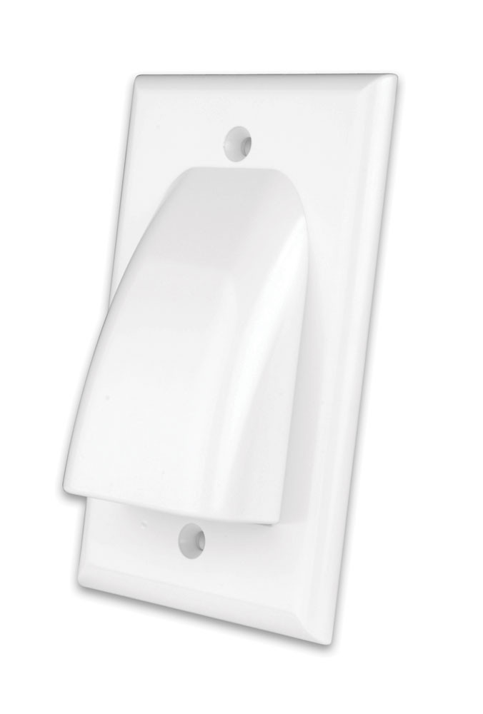 VANCO White Flat Panel TV Bulk Cable Wall Plate