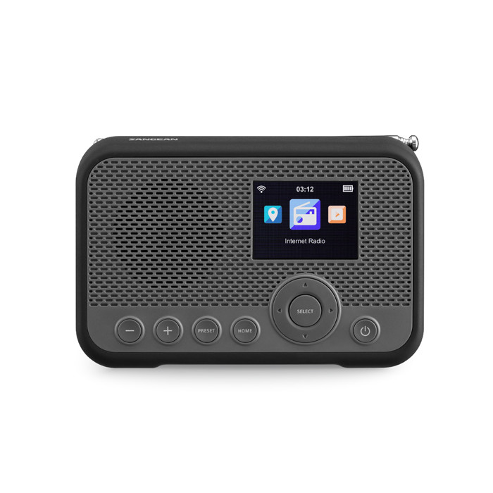 SANGEAN Wifi Radio with FM-RBDS, Spotify Connect, AirMusic, Alarm Clock and Snooze Feature