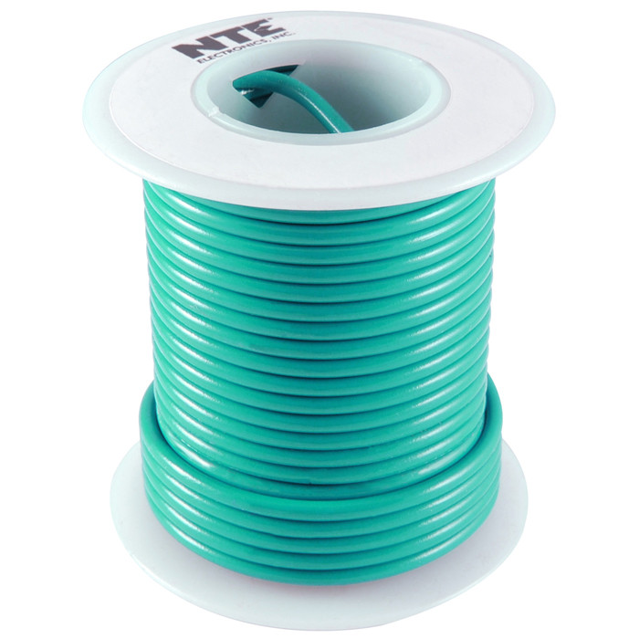 NTE Hook-up Wire 20 AWG Stranded 25ft Green