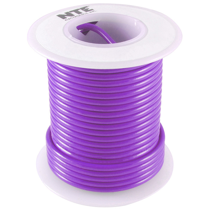NTE Hook-up Wire 26 AWG Stranded 100ft Violet