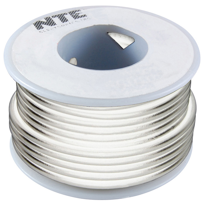 NTE Hook-up Wire 18 AWG Solid 100ft White