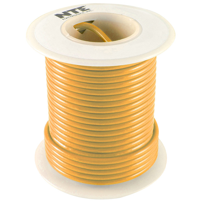 NTE Hook-up Wire 22 AWG Solid 25ft Orange