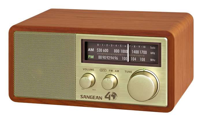SANGEAN Analog AM/FM Wooden Cabinet Tabletop Radio - Special Anniversary Edition