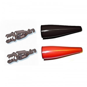 MUELLER Solid Copper Meter Testing Clip with Insulation Piercing Needle 2 pack with Boots