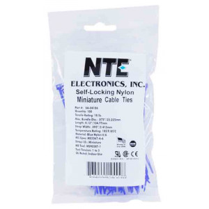 NTE Cable Ties 5.84" 40# Blue 100pk