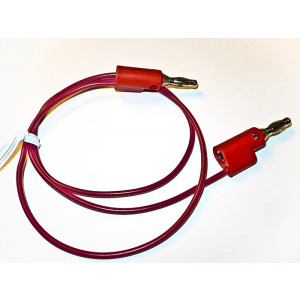 MUELLER Test Lead, Overmolded, Stackable 4mm Banana Plugs Red