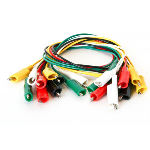 MUELLER Insulated Mini-Alligator Test Lead Set 10 pack 18" 22awg