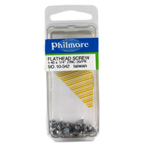 PHILMORE 4-40 x 1/4" Flat Head Screws 20pk