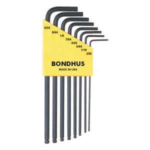 BONDHUS ProGuard Ball End 8 piece Inch Hex Set