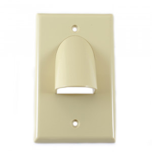VANCO Custom Two-Piece Reversible Bulk Cable Wall Plate Ivory