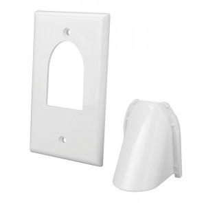 VANCO White Two-Piece Bulk Cable Wall Plate