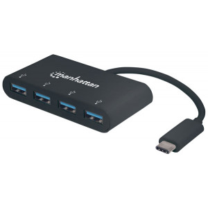 MANHATTAN SuperSpeed USB 3.0 Hub 4 Ports with AC/Bus Power