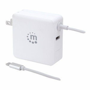 MANHATTAN Power Delivery Wall Charger with Built-in USB-C Cable 60 W