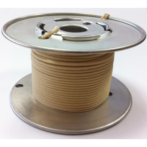 22awg Solid White Cloth Covered Wire