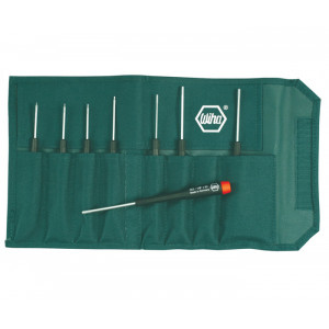 WIHA Precision Hex Inch Screwdrivers 8 Piece Set in Canvas Pouch