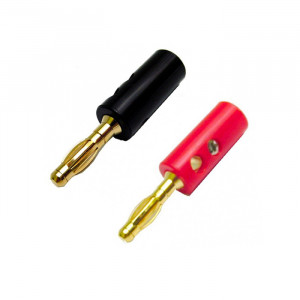 CALRAD Gold Plated Banana Plugs - 10pk 5 Black / 5 Red