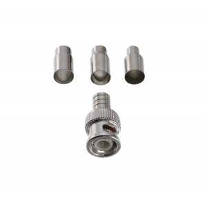 GEM BNC 2-piece Male Crimp Connector RG59,RG58, & RG6 10-pack