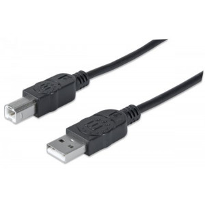 MANHATTAN Hi-Speed USB 2.0, Type-A Male / Type-B Male 3ft