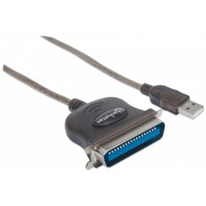 MANHATTAN USB to Parallel Printer 36 Pin Centronics Converter 6ft
