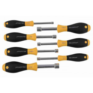 WIHA SoftFinish Cushion Grip Nut Driver Hollow Shaft 7 Piece Set 3/16"- 1/2"