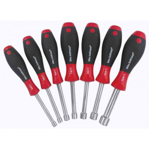 WIHA SoftFinish Cushion Grip Nut Driver Hollow Shaft 7 Piece Set 5.0 - 13.0mm