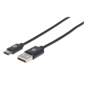 MANHATTAN Hi-Speed USB C Male to USB A Male Cable 6ft