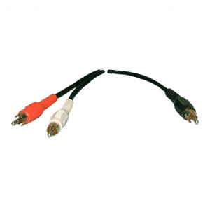PHILMORE RCA Male to 2 RCA Male 'Y' Cable 6"