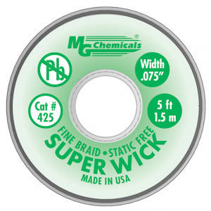 MG CHEMICALS Super Wick .075 #3 Green 5ft