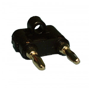 PHILMORE Dual Banana Plug Gold Plated Black Body