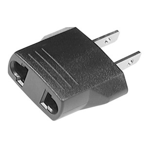 CALRAD 2 Pin Round European Plug Adapter to USA Plug