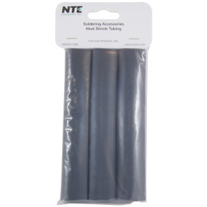 NTE Dual Wall Adhesive Heat Shrink 3/4" Black 3pk