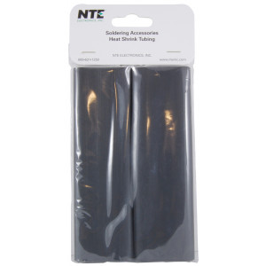 NTE Dual Wall Adhesive Heat Shrink 1.25" Black 2pk
