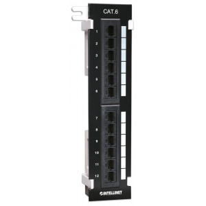 INTELLINET 12 Port Cat6 Wall-mount Patch Panel