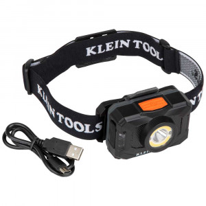 KLEIN Rechargeable 2-Color LED Headlamp with Adjustable Strap
