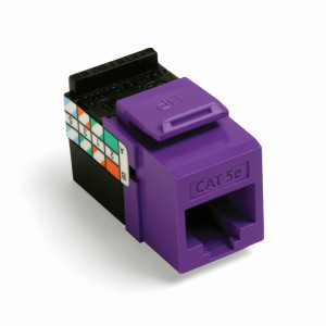 LEVITON GigaMax Cat 5e QuickPort Jack, Purple